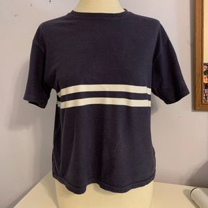 brandy melville navy and white striped shirt